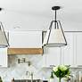 Crystorama Fulton 20" Wide Black Metal Pendant Light