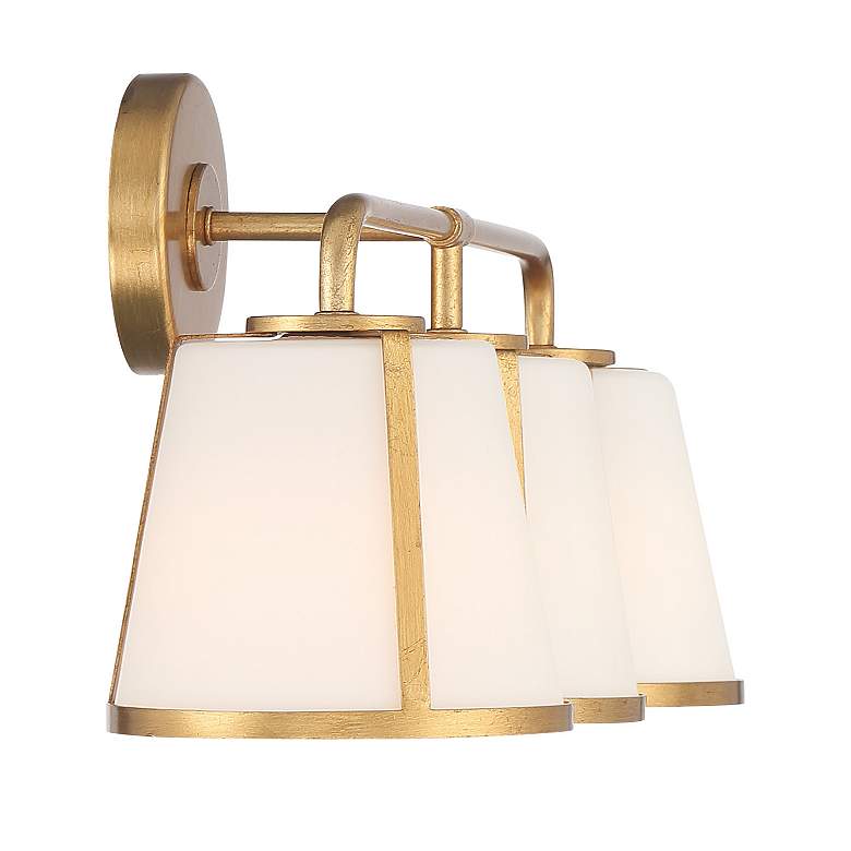 Image 4 Crystorama Fulton 23 1/4" Wide Antique Gold 3-Light Bath Light more views