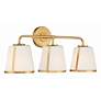 3_Crystorama Fulton 23 1/4" Wide Antique Gold 3-Light Bath Light more views
