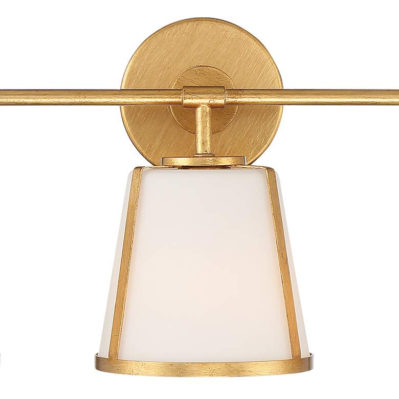 Image 6 Crystorama Fulton 23 1/4" Wide Antique Gold 3-Light Bath Light more views