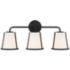 Crystorama Fulton 23 1/4" Wide Black 3-Light Bath Light