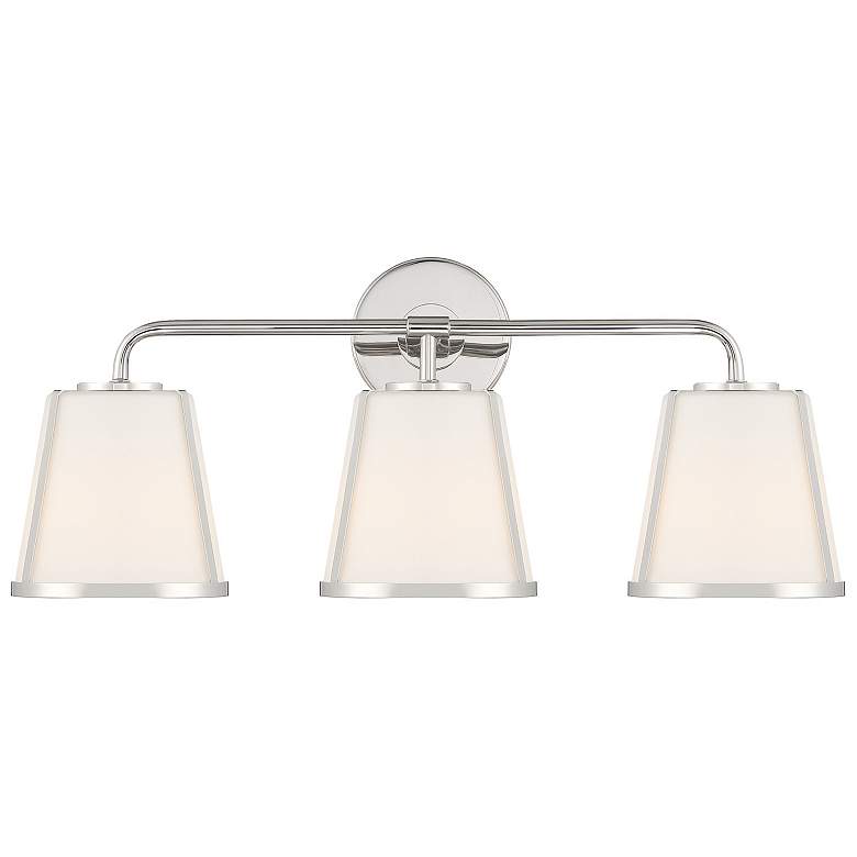 Image 3 Crystorama Fulton 23 1/4" Wide Polished Nickel 3-Light Bath Light