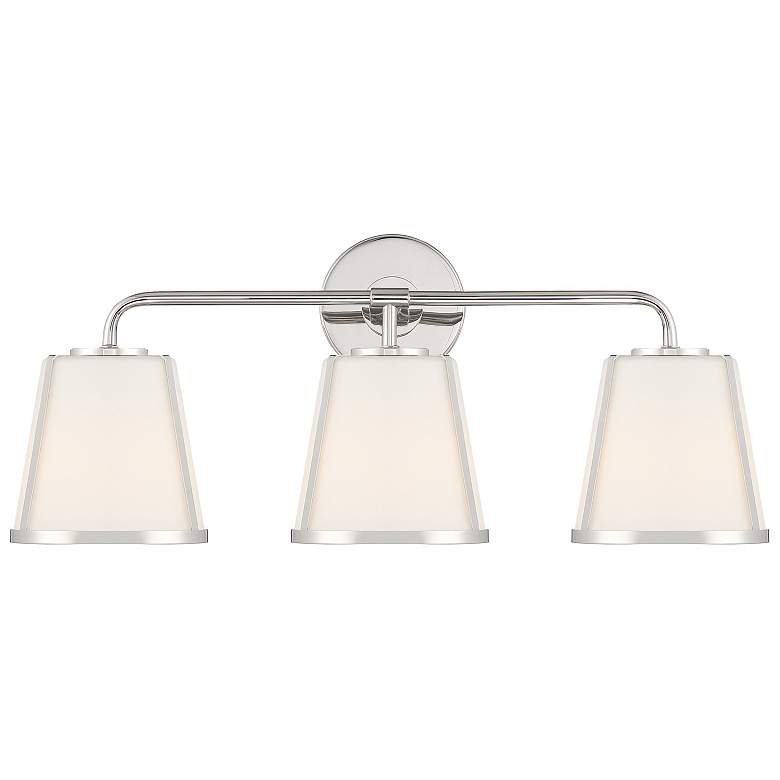 Image 3 Crystorama Fulton 23 1/4 inch Wide Polished Nickel 3-Light Bath Light