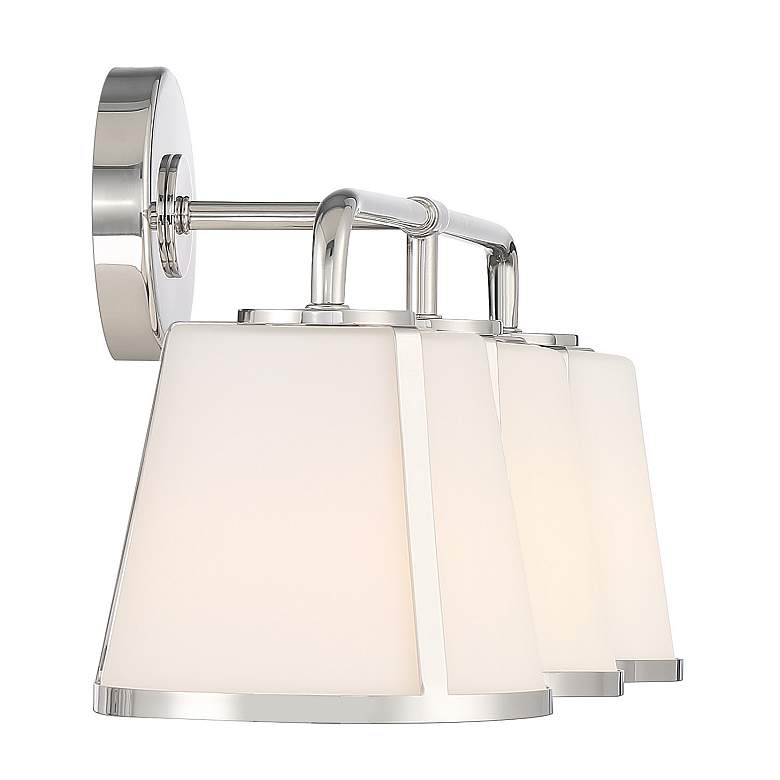 Image 4 Crystorama Fulton 23 1/4 inch Wide Polished Nickel 3-Light Bath Light more views