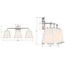 7_Crystorama Fulton 23 1/4" Wide Polished Nickel 3-Light Bath Light more views