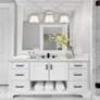Crystorama Fulton 23 1/4" Wide Polished Nickel 3-Light Bath Light in scene