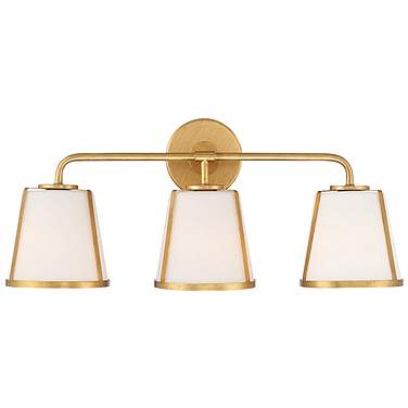Crystorama Fulton 23 1/4" Wide Antique Gold 3-Light Bath Light