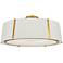 Crystorama Fulton 24" Wide Antique Gold Drum Ceiling Light