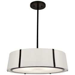 Crystorama Fulton 24" Wide Black Drum Pendant Light