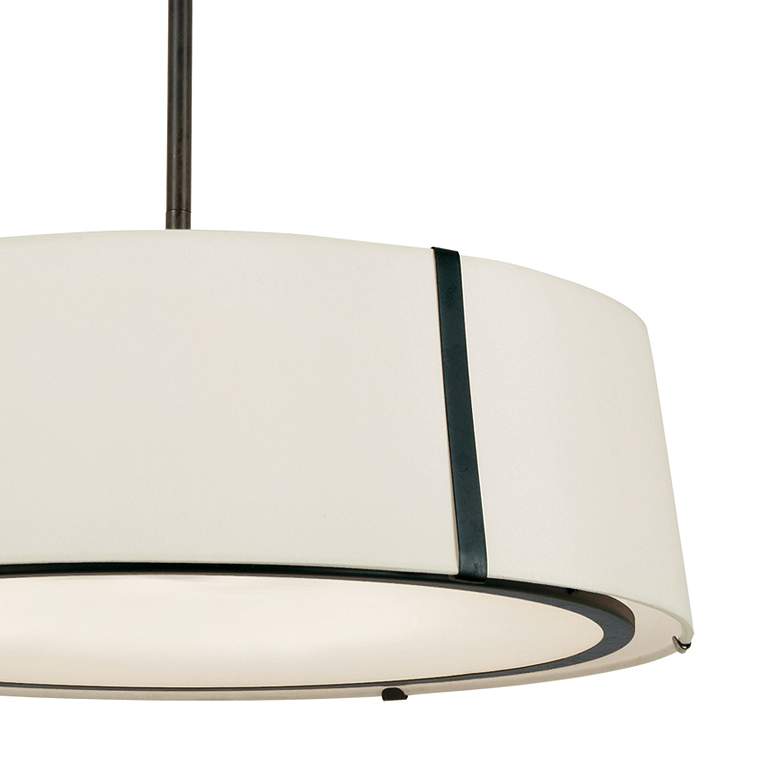 Image 5 Crystorama Fulton 24" Wide Black Drum Pendant Light more views