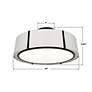5_Crystorama Fulton 24" Wide Matte Black Drum Ceiling Light more views