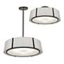 6_Crystorama Fulton 24" Wide Matte Black Drum Ceiling Light more views