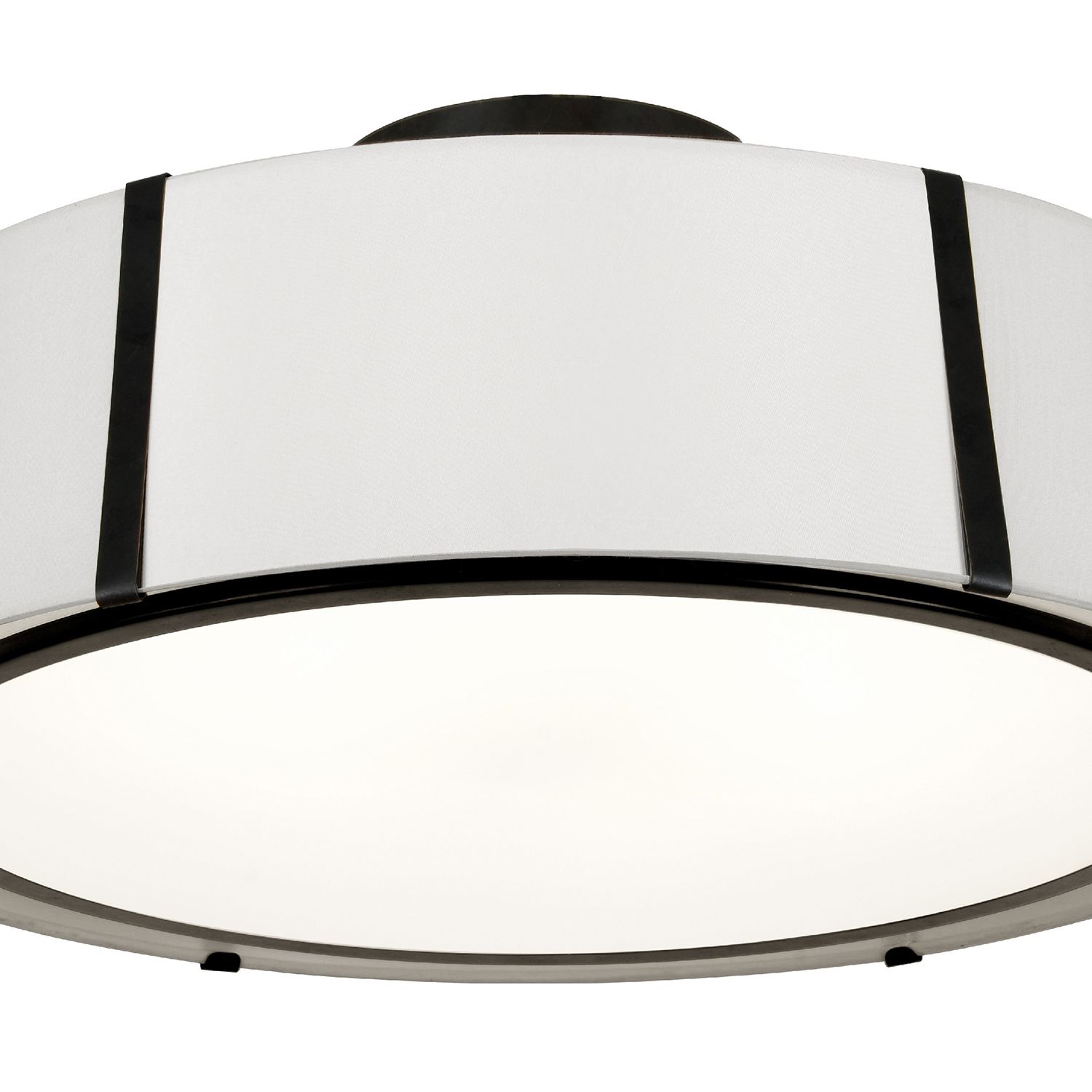 Crystorama Fulton 24" Wide Matte Black Drum Ceiling Light