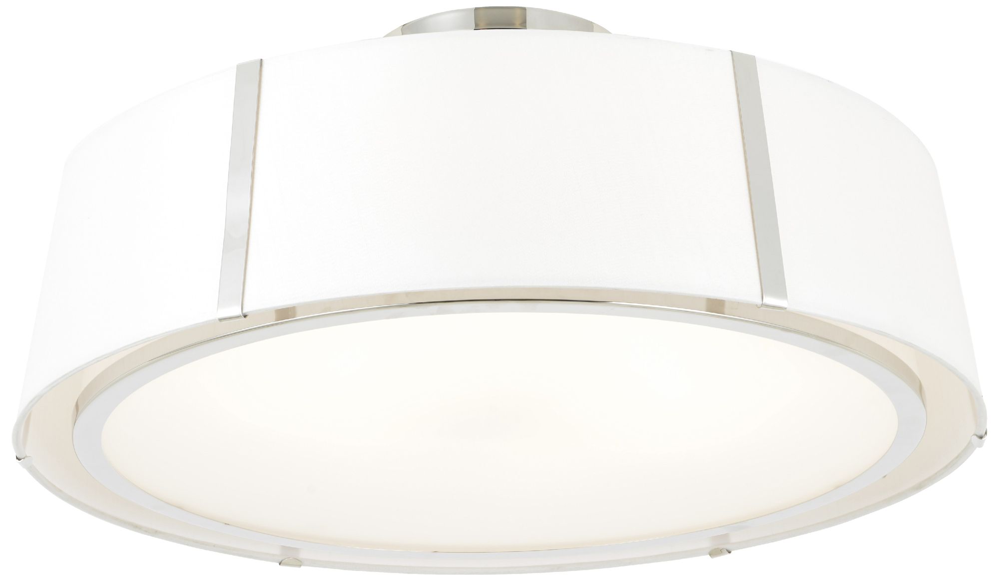 Crystorama Fulton 24"W Polished Nickel Drum Ceiling Light