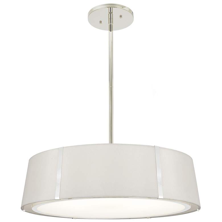 Image 2 Crystorama Fulton 24"W Polished Nickel Drum Pendant Light
