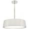 Crystorama Fulton 24"W Polished Nickel Drum Pendant Light