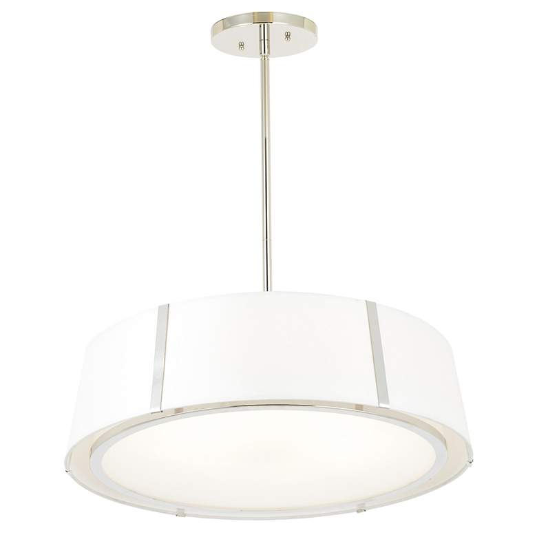 Image 3 Crystorama Fulton 24"W Polished Nickel Drum Pendant Light more views