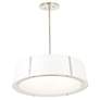 3_Crystorama Fulton 24"W Polished Nickel Drum Pendant Light more views