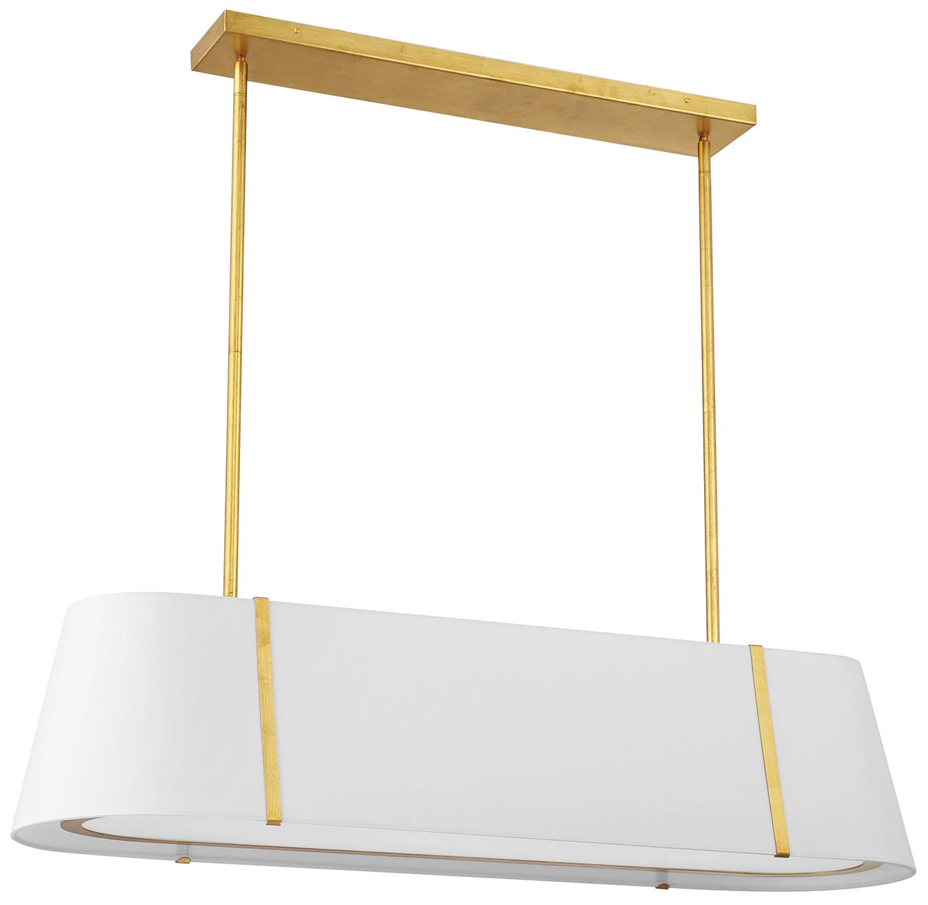 Image 5 Crystorama Fulton 41.75'' Antique Gold Linear Oval Chandelier more views