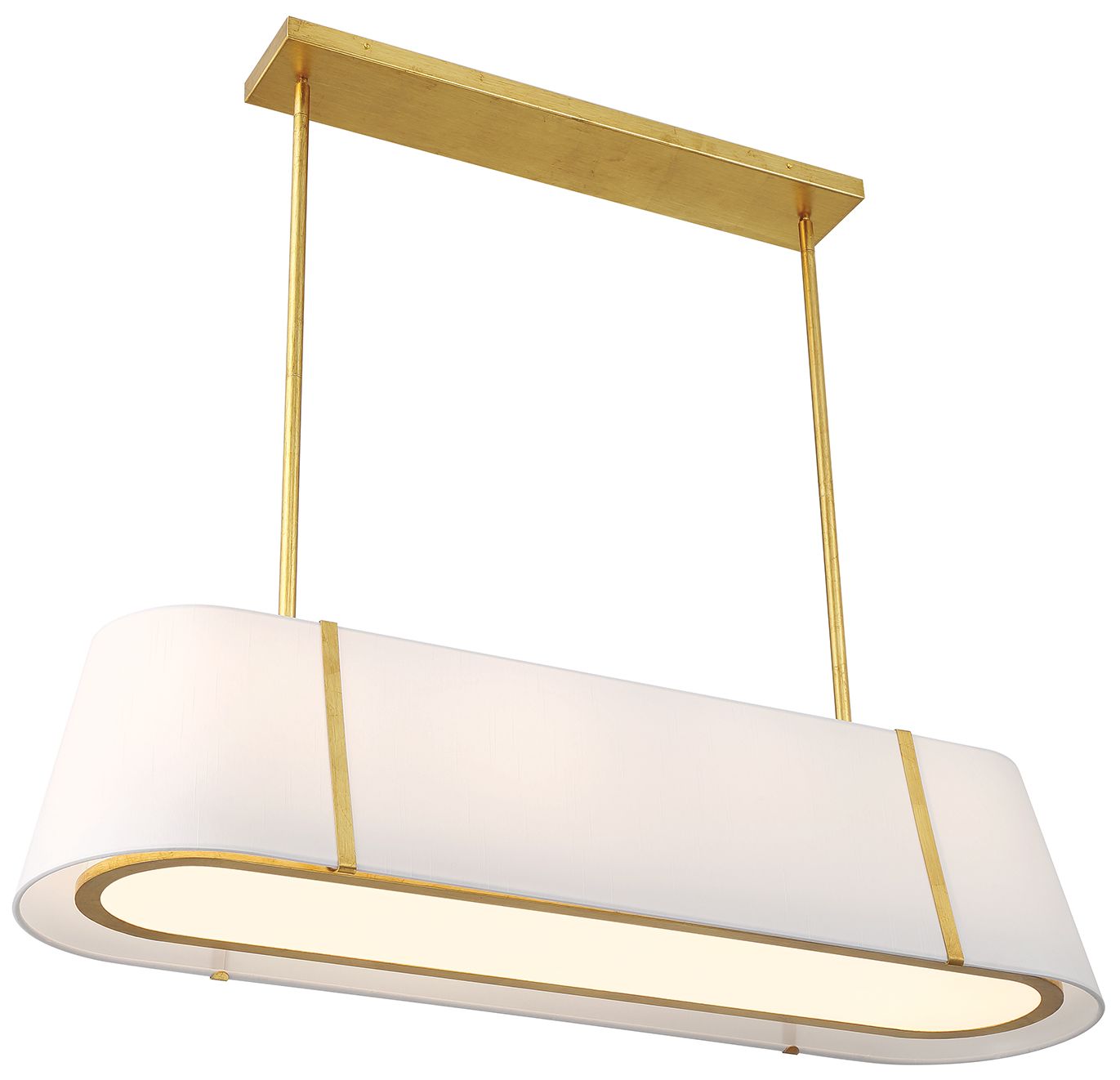 Image 6 Crystorama Fulton 41.75'' Antique Gold Linear Oval Chandelier more views