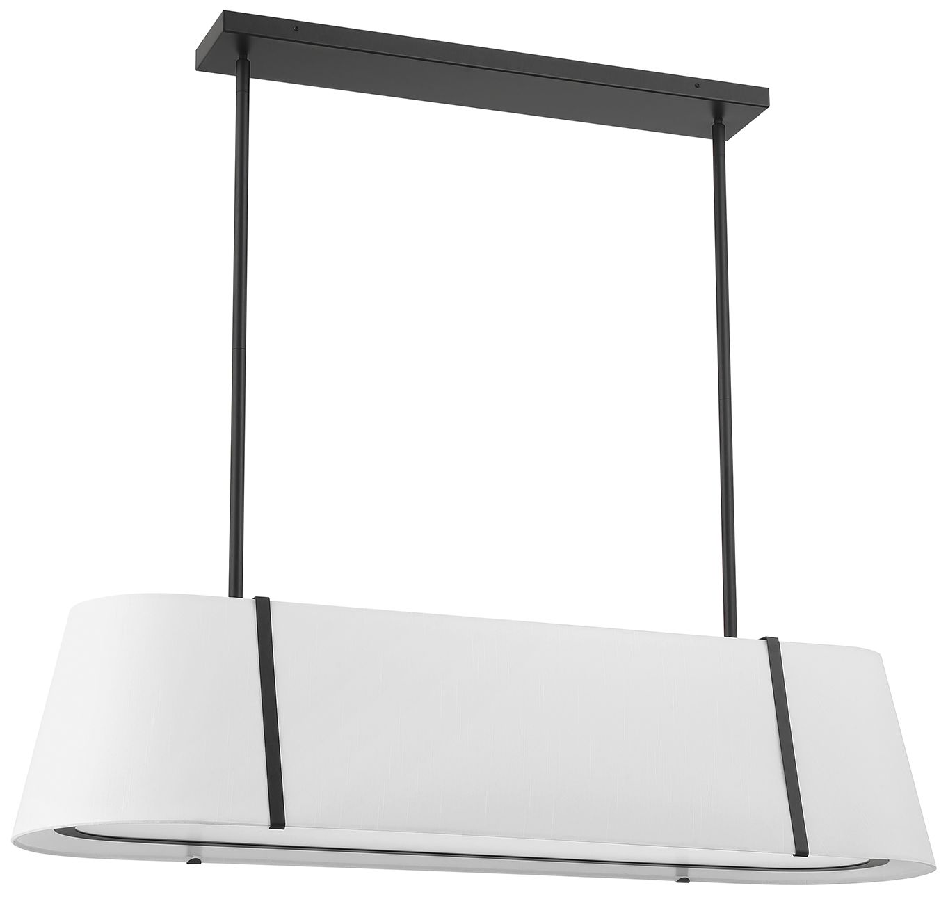 Image 2 Crystorama Fulton 41.75'' Black Linear Oval Chandelier more views