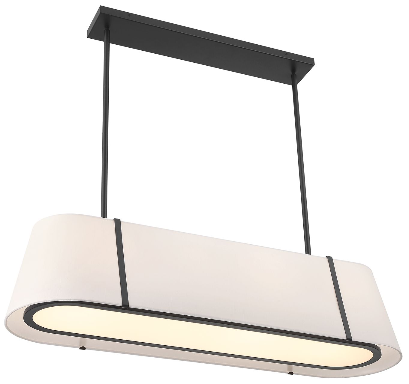 Image 4 Crystorama Fulton 41.75'' Black Linear Oval Chandelier more views