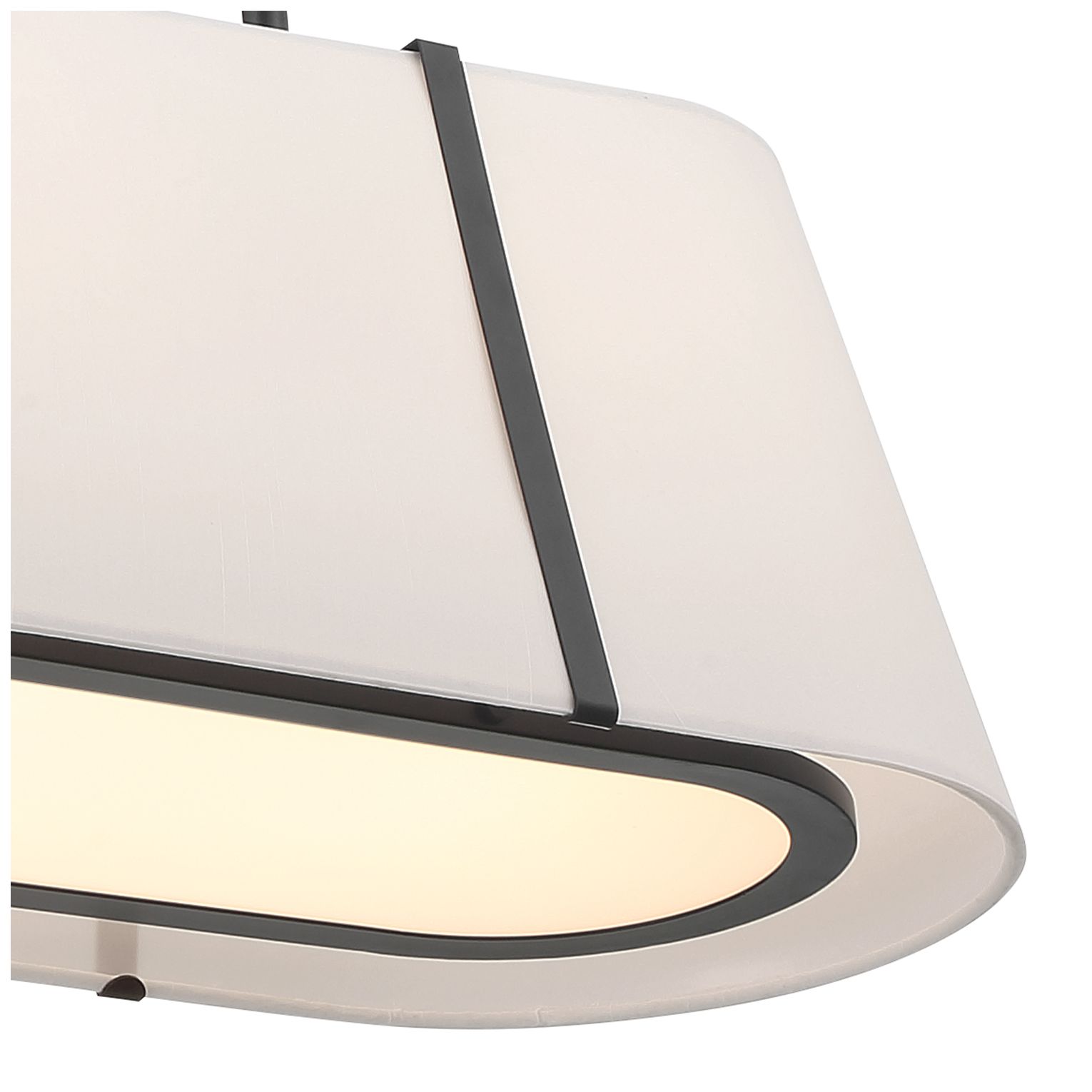 Image 5 Crystorama Fulton 41.75'' Black Linear Oval Chandelier more views