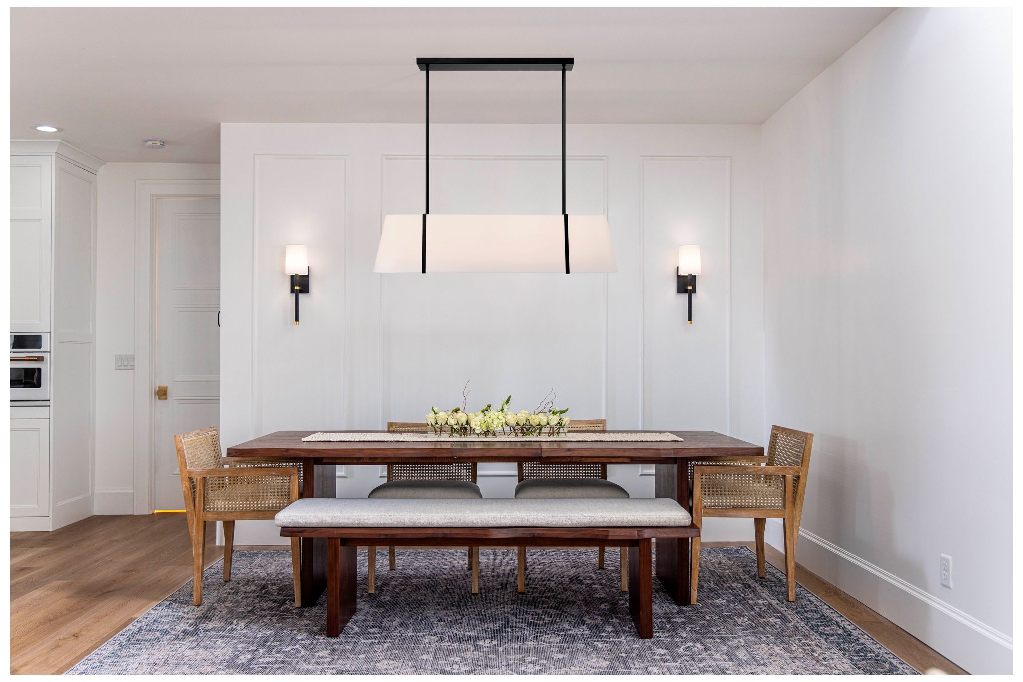 Image 6 Crystorama Fulton 41.75'' Black Linear Oval Chandelier more views