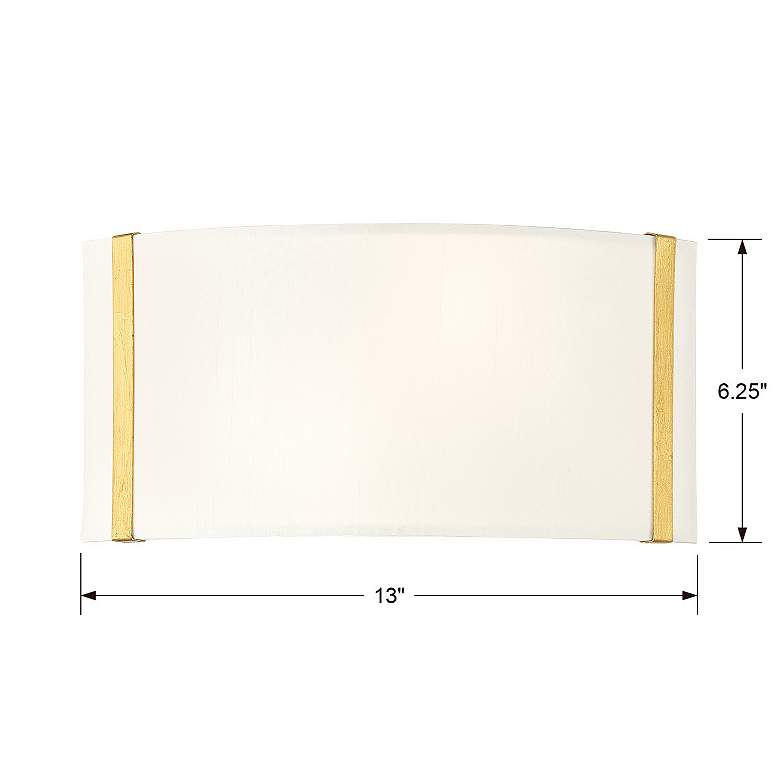 Image 6 Crystorama Fulton 6 1/4" High Antique Gold Wall Sconce more views