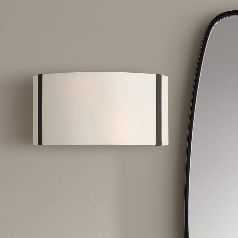 Image 1 Crystorama Fulton 6 1/4" High Black Wall Sconce