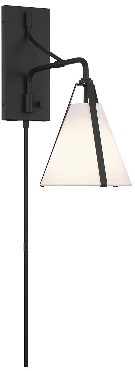 Crystorama Fulton 8'' Black Task Sconce