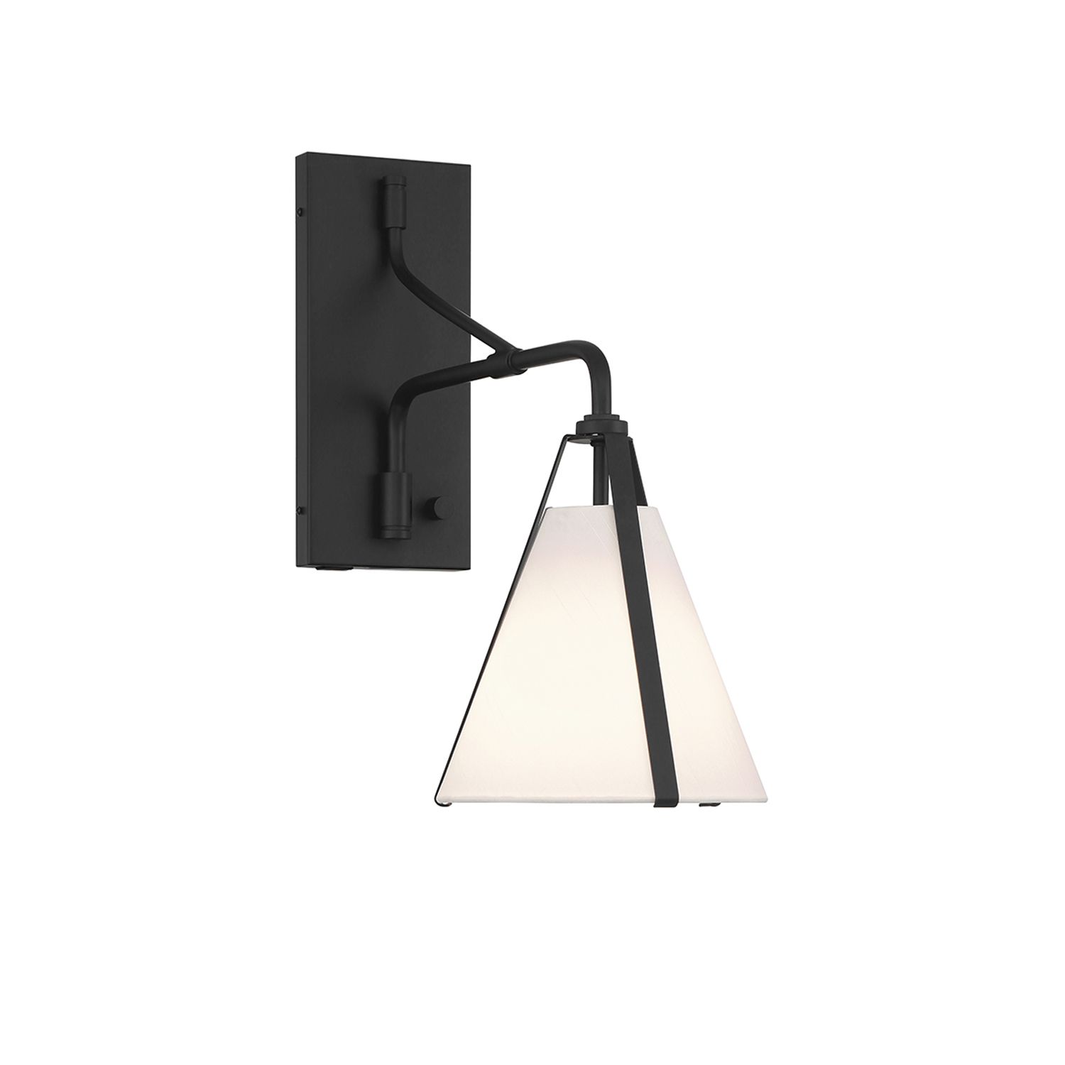Image 7 Crystorama Fulton 8'' Black Task Sconce more views