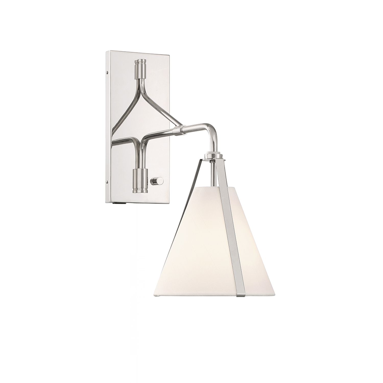 Image 7 Crystorama Fulton 8'' Polished Nickel Task Sconce more views