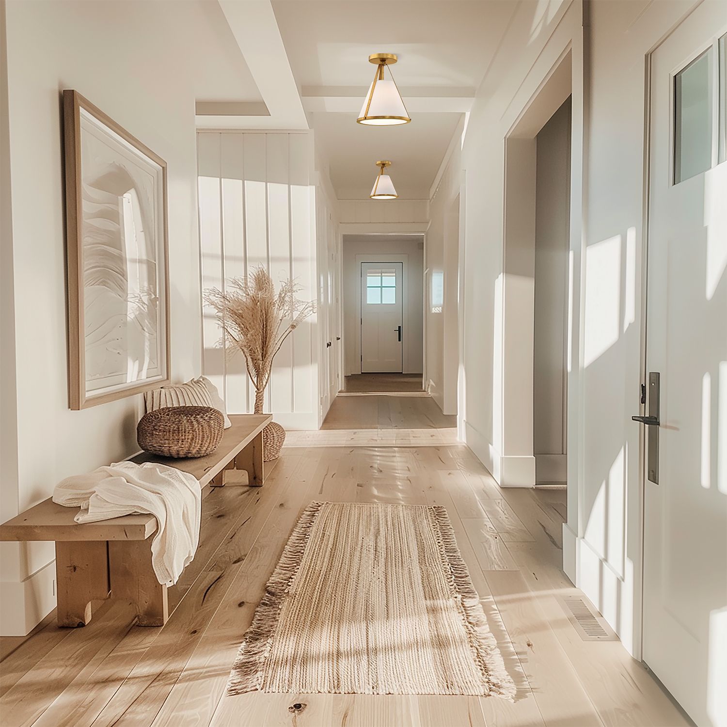 Image 2 Crystorama Fulton 9.25'' Antique Gold Semi Flush Mount more views