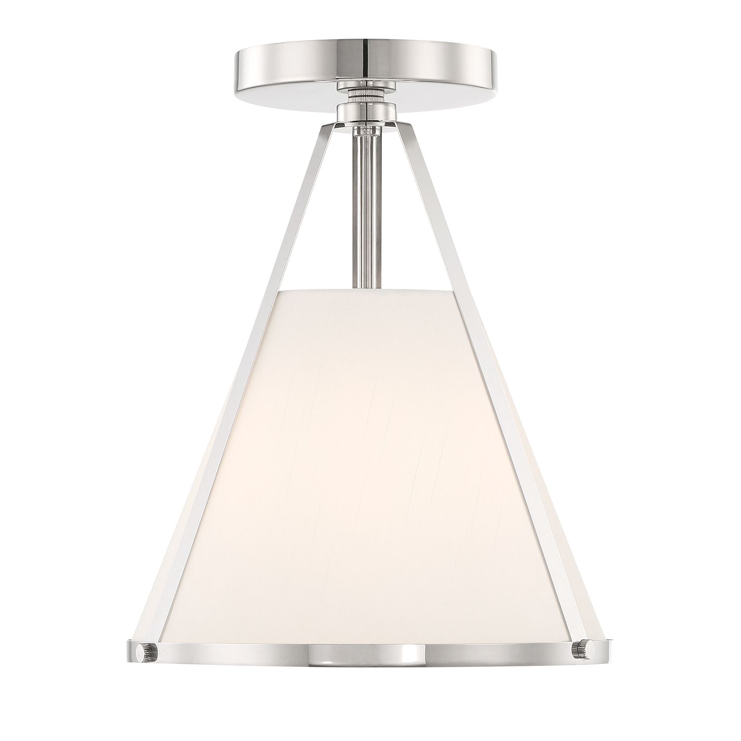 Image 3 Crystorama Fulton 9.25'' Polished Nickel Semi Flush Mount more views