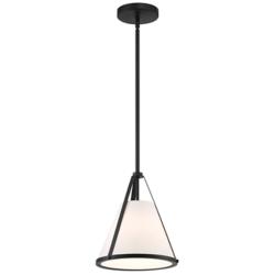 Crystorama Fulton 9 1/4" Wide Black Mini Pendant