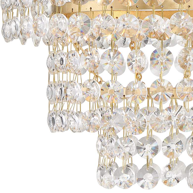 Image 3 Crystorama Gabrielle 14 inch Wide Antique Gold Crystal Ceiling Light more views