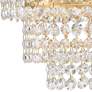Crystorama Gabrielle 14" Wide Antique Gold Crystal Ceiling Light