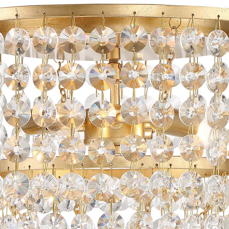 Image 4 Crystorama Gabrielle 14 inch Wide Antique Gold Crystal Ceiling Light more views