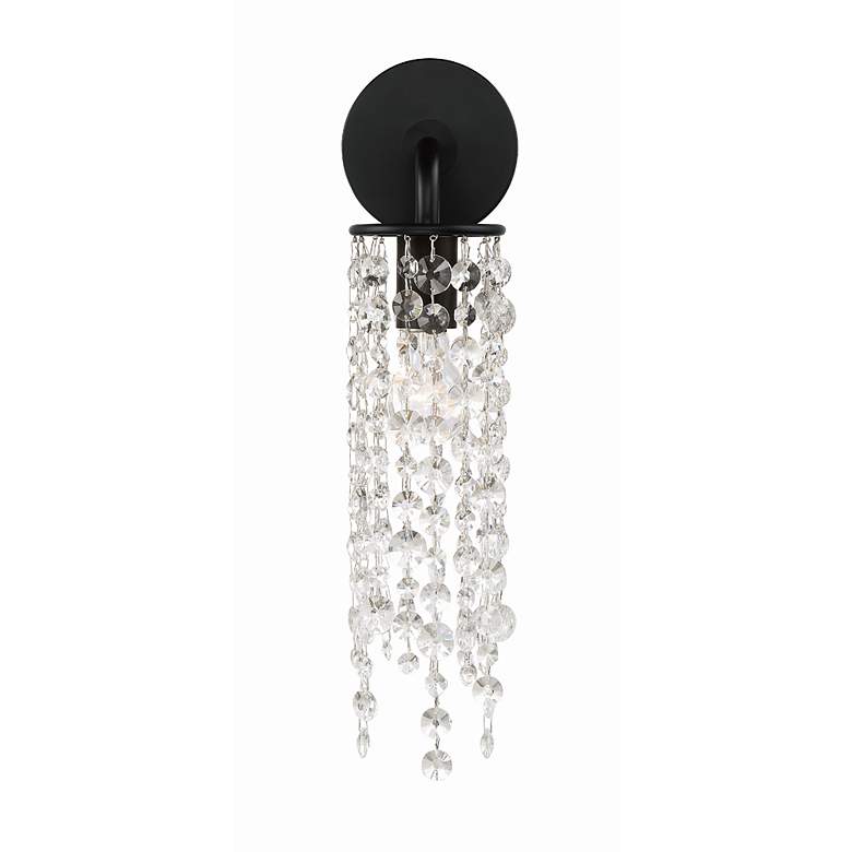 Image 3 Crystorama Gabrielle 19" High Matte Black Wall Sconce more views