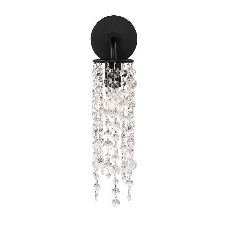 Image 4 Crystorama Gabrielle 19" High Matte Black Wall Sconce more views