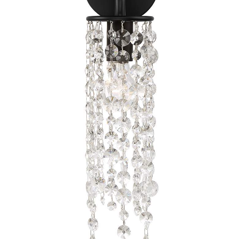 Image 5 Crystorama Gabrielle 19" High Matte Black Wall Sconce more views