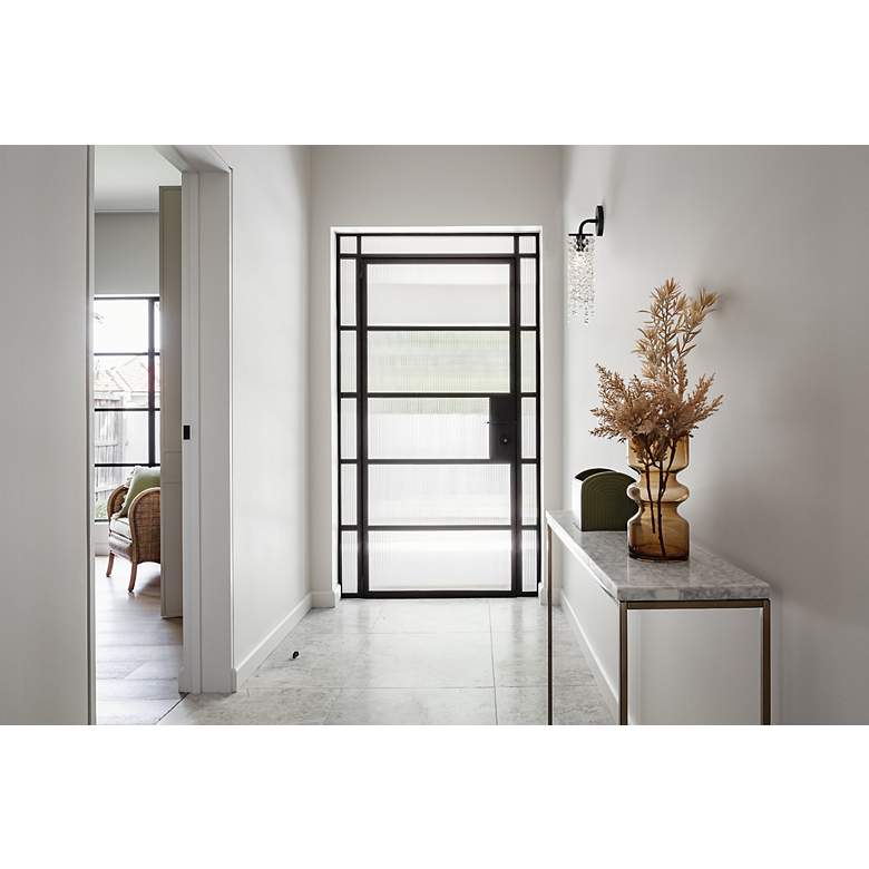 Image 6 Crystorama Gabrielle 19" High Matte Black Wall Sconce more views