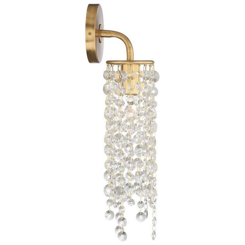 Image 2 Crystorama Gabrielle 19 inchH Antique Gold Crystal Wall Sconce