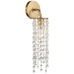 Crystorama Gabrielle 19&quot;H Antique Gold Crystal Wall Sconce