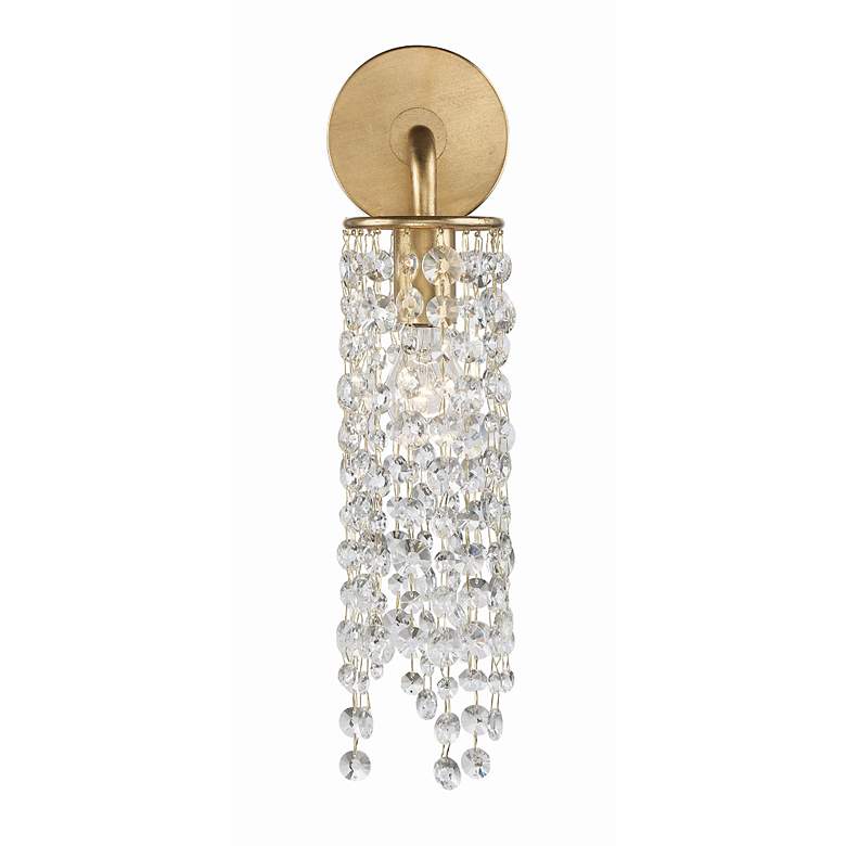 Image 3 Crystorama Gabrielle 19"H Antique Gold Crystal Wall Sconce more views