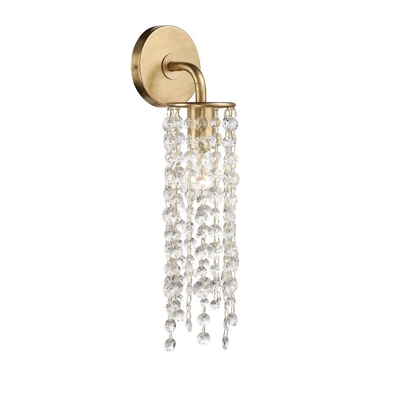 Image 4 Crystorama Gabrielle 19"H Antique Gold Crystal Wall Sconce more views
