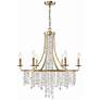 2_Crystorama Gabrielle 28"W Antique Gold 6-Light Chandelier