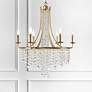 1_Crystorama Gabrielle 28"W Antique Gold 6-Light Chandelier