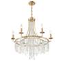 3_Crystorama Gabrielle 28"W Antique Gold 6-Light Chandelier more views